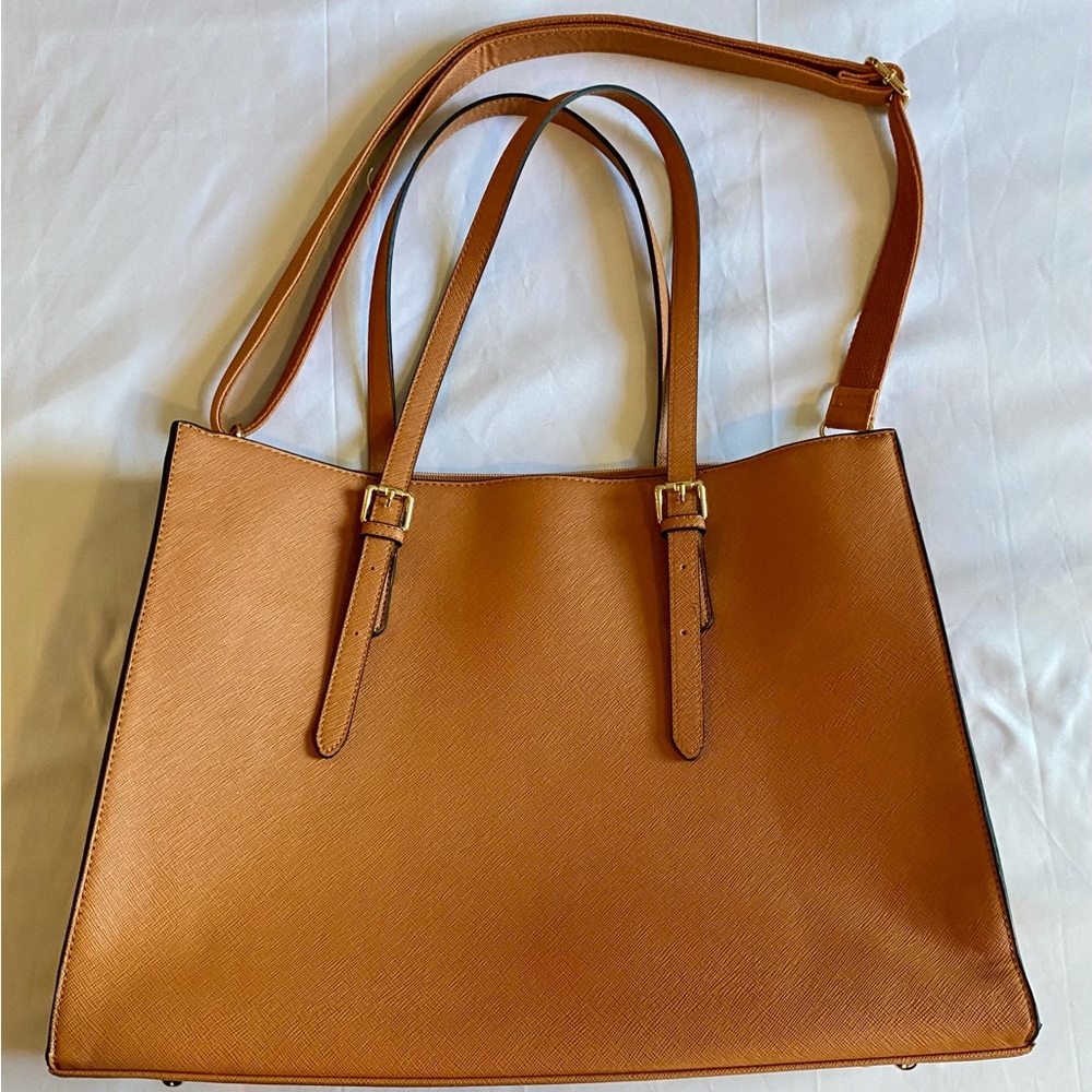 Elegant Professional Leather Laptop Tote Bag